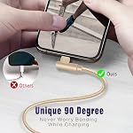 iPhone Charger,3 Pack 6FT Lightning Cable [Apple MFi Certified] iPhone Fast Charging Cable 90 Degree Nylon Braided Cord Compatible with iPhone 14/13/12/11 Pro Max/XS MAX/XR/XS/X/8/7/Plus/iPad