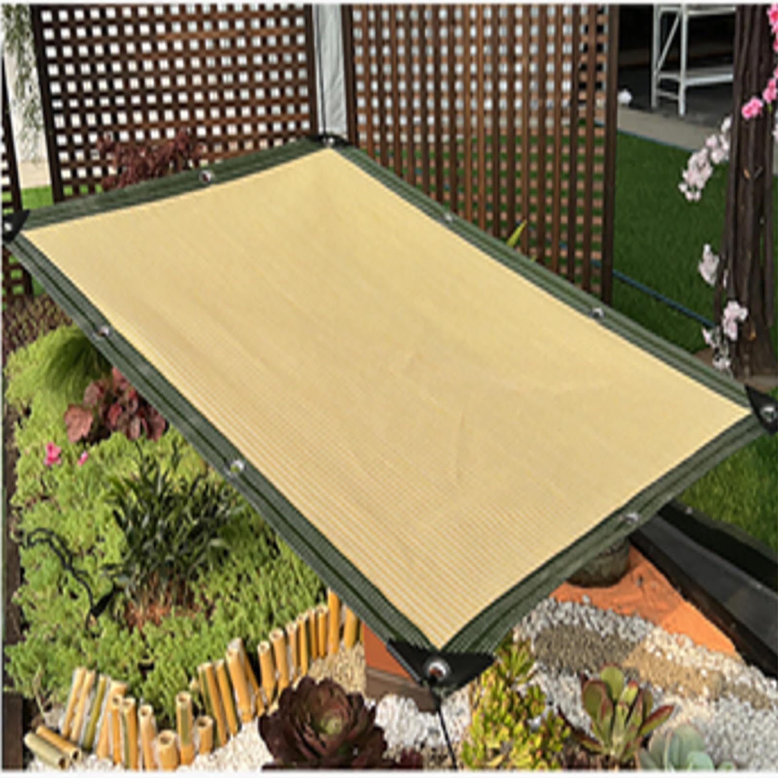 GJZQDKX White Shade Cloth 3x5m with Eyelets Breathable Mesh Shade for Greenhouse/Balcony/Yard/Roof UV Protection Outdoor Shade Solution 6x8m