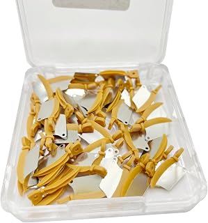 Dental Sectional Matrix Wedges System,Dental Wedge Guard with Wedge Knife for Teeth Restoration,Pack of 50 (Orange)