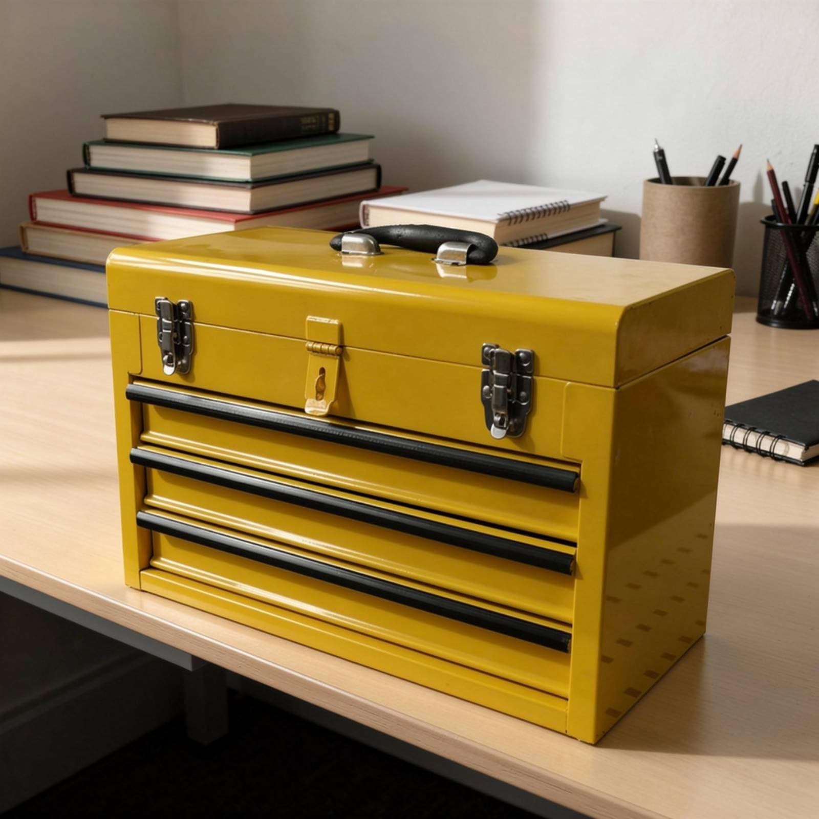 Mueble Cajonero con Cajones y Compartimento con Tapa para Almacenar con Cierre Seguro Acuado para y Áreas Trabajo
