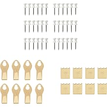 Takker Refill Accessory Kit Set - 36 Takker Refills, 8 x Picture Hooks, 8 x Canvas Hangers - for Drywall, Plasterboard Wood & Fencing, Hanging Pictures Canvas Prints Clocks Kitchen Utensils and Tools