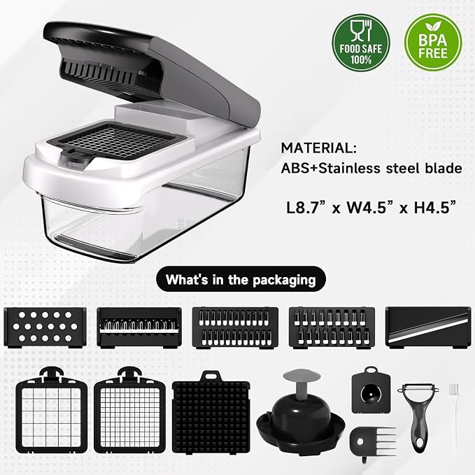 Cortador de vegetales mandolina 15 en 1 para cocina miniatura 7