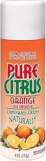 Pure Citrus Orange Scent Air Freshener 100% All-Natural No-Chemicals, Non-Aerosol Odor Eliminator - 4 Ounces (Pack of 3)