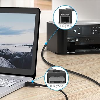 6ft USB Cable PC Laptop Data Sync Cord Wire Compatible with Yamaha Sonogenic SHS-500 Keytar