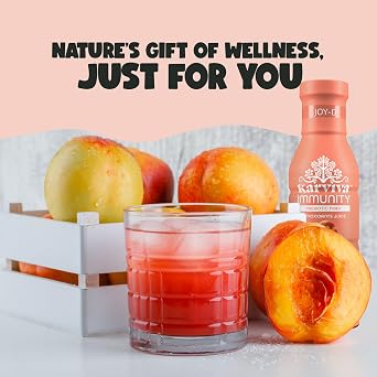 Karviva Organic Immunity & Gut Support Juice, Peach Mandarin & Kiwi, 6 Pack