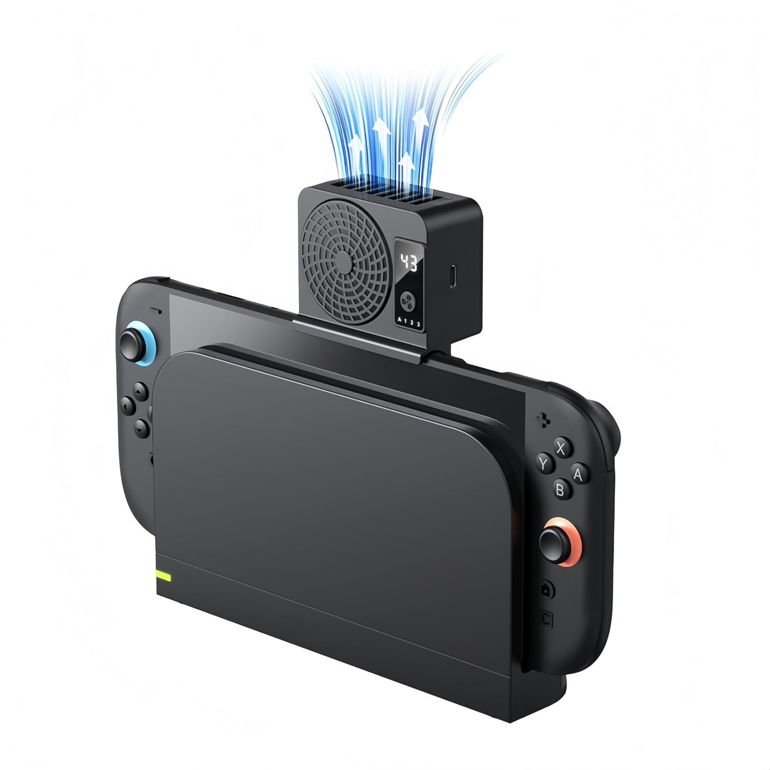 Cooling Fan Compatible with Nintendo Switch 2, for Automatic Temperature Control & Three-Speed Settings