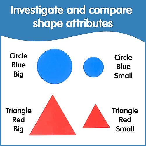 Miniatura 5 de edxeducation Bloques de atributos transparentes, juego de 60 minitarras, formas coloridas de plástico, accesorio de caja de luz, juego sensorial,