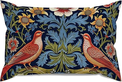 Vista 852 de ArogGeld Chinoiserie - Fundas de almohada escénicas asiáticas, estilo asiático, funda de almohada azul y verde Kelly, funda de cojín para decoración