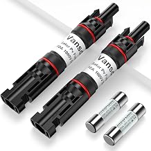 Vansdon 10A Solar Fuse 2PCS,Solar Fuse Holder Inline for Solar Panel and Solar Controller,Waterproof Solar Panel Fuse, Solar Surge Protection Device