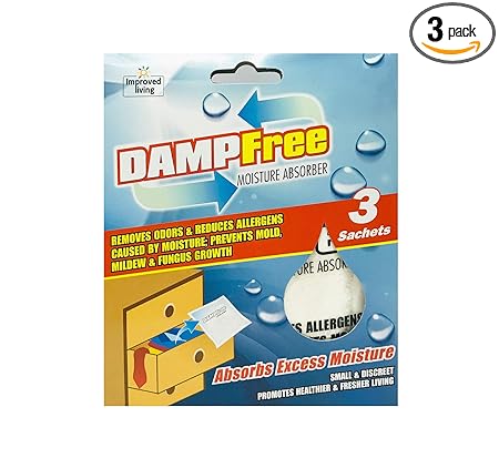 DAMPFREE Moisture Absorber Sachets - 3 x 36g