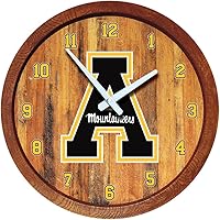 Vista 255 de The Fan-Brand NCAA Oklahoma Sooners: Faux Barrel Top Wall Clock Sports Team Bar Sign Décor - Home Man Cave, Party Decoration - Made On Demand