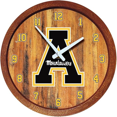 Miniatura 255 de The Fan-Brand NCAA Oklahoma Sooners: Faux Barrel Top Wall Clock Sports Team Bar Sign Décor - Home Man Cave, Party Decoration - Made On Demand