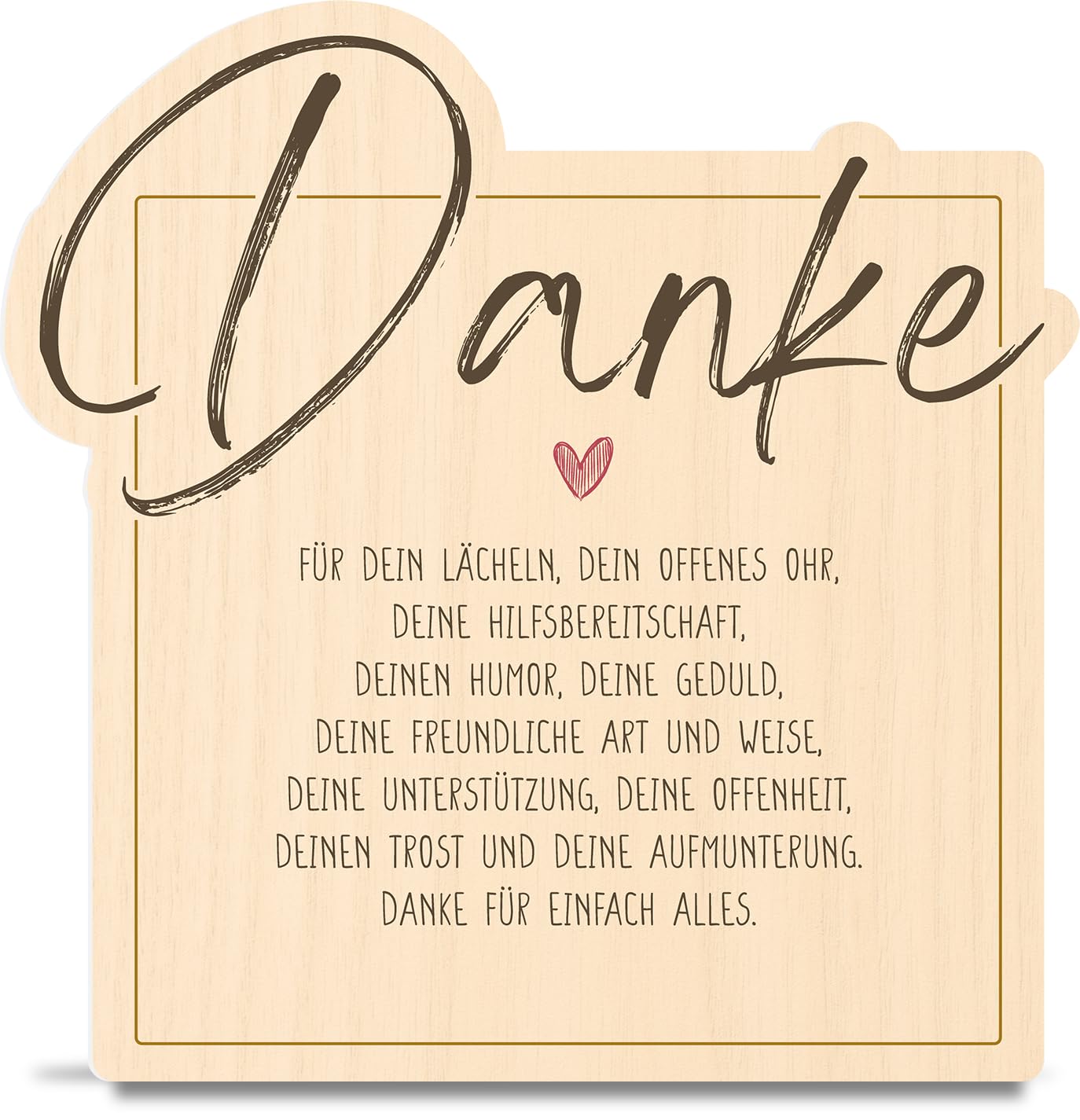Dankeskarte Danke Holzkarte - Geburtstagskarte - Dankeskarten, Dankeschön Karte, Karte Dankeschön, Danke Karten mit Umschlag, Dankeschön Karten, Danke Karte Klein, Dankes Karte, Vielen Dank