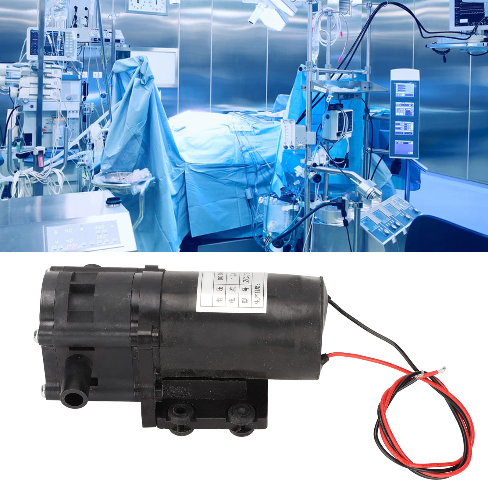 Bomba de Agua para pecera, Bomba de Agua con Engranajes de 24 V CC, Bomba autocebante compacta Resistente a Altas temperaturas para Acuario y Estanque, Modelo ZC-760