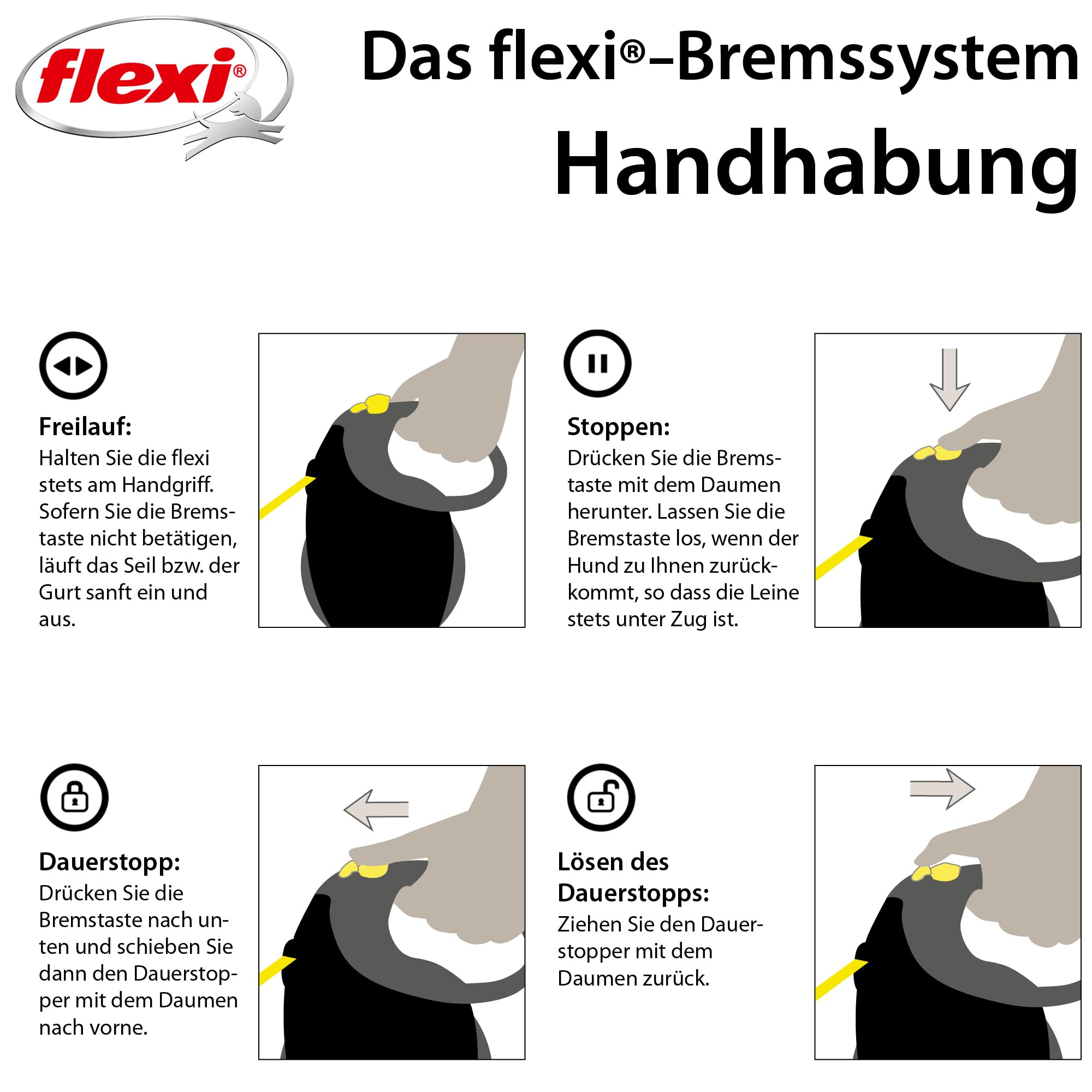 FLEXI - Guinzaglio Giant L Nastro 8 m - Cintura Robusta - Impugnatura Ergonomica Morbida - Custodia Moderna - Moschettone Solido - Per Cani Robusti Fino a 50 kg - Nero