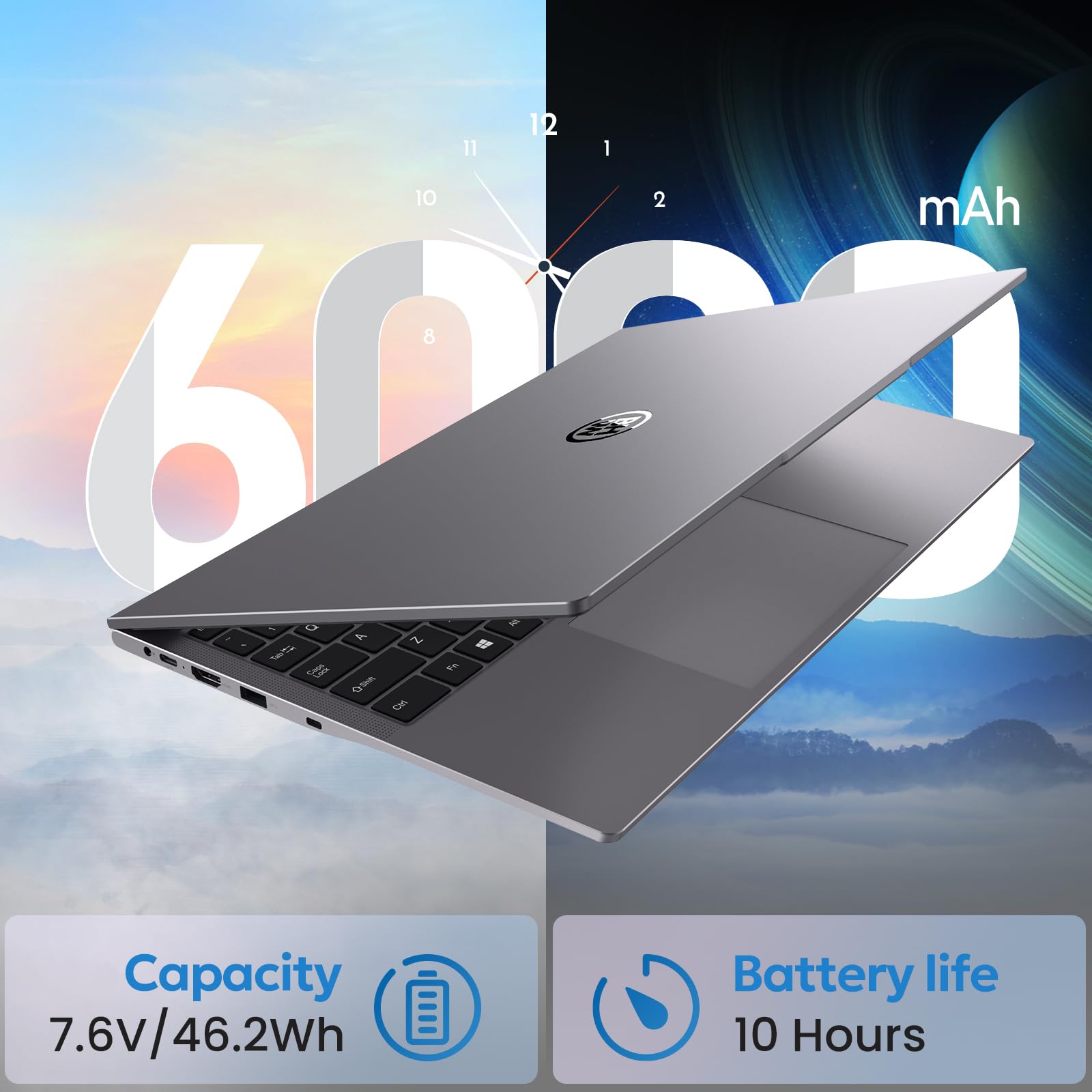 Intel Celeron N5095搭載 16GB RAM Windo 11 Computador laptop, 16 GB RAM, 512 GB SSD, Intel Celeron N5095