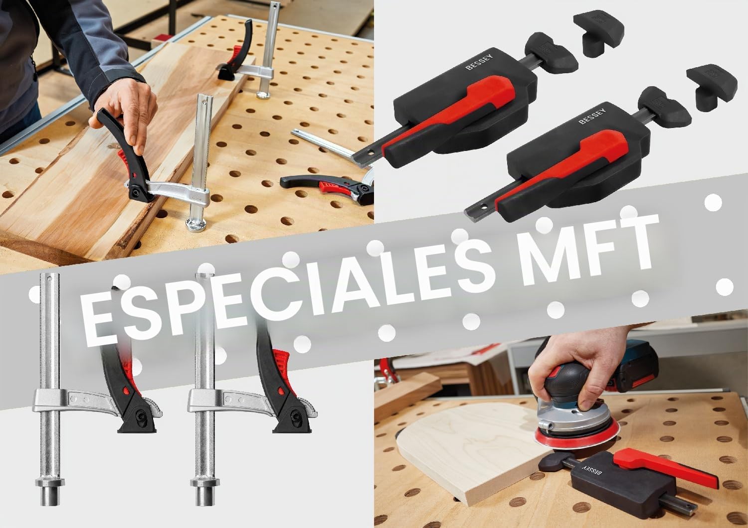 BESSEY - Kit de acción limitado MFT-A, 1 x WNS-SET-MFT y 1 x TW20-15-8KLI-SET, peso 0,92 kg