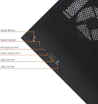 ALCPOK Gaming PC Desktop, AMD Ryzen 7 5700G 3.8GHz, 16GB DDR4 3200MHz RAM, 1TB NVMe SSD, 550W Bronze Power Supply, ARGB Fans,Tower Computer for Office,Photo Editing