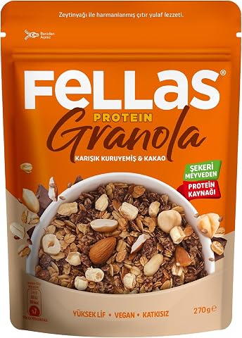 Fellas Protein Granola Karışık Kuruyemiş ve Kakao 270 gr