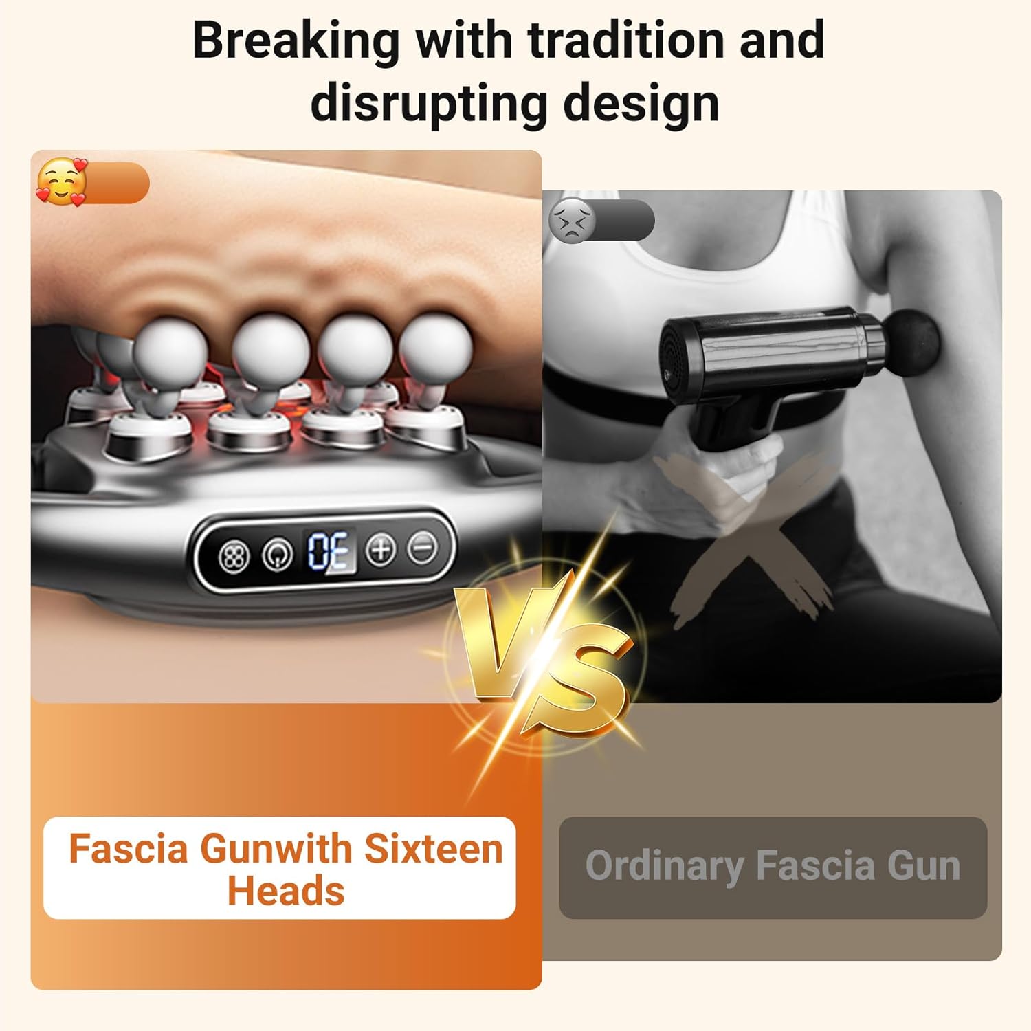 16-Head Massage Gun Deep Tissue for Deep Tissue, Back, Shoulders, Legs, Pain Relief, Valentine's Day Gifts, Massage Gun Set, Neck Massager with 16 Heads - Image 5