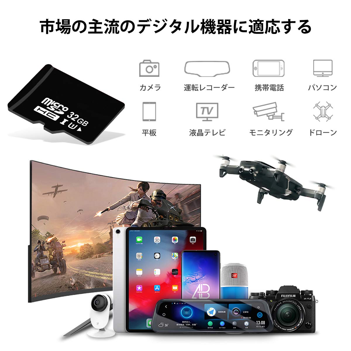 Amazon.co.jp: ドライブレコーダー専用 32GB 32Gカード microSDカード