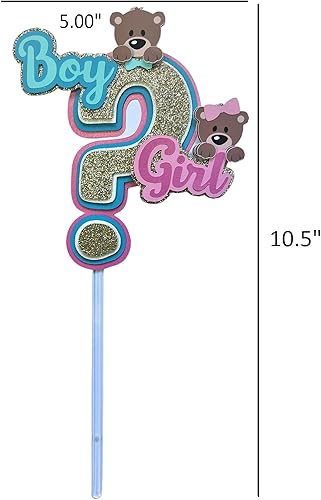 Miniatura 6 de Decoración para tartas de revelación de género, decoración de pastel para niño o niña, decoración para pastel de baby shower, revelación de género