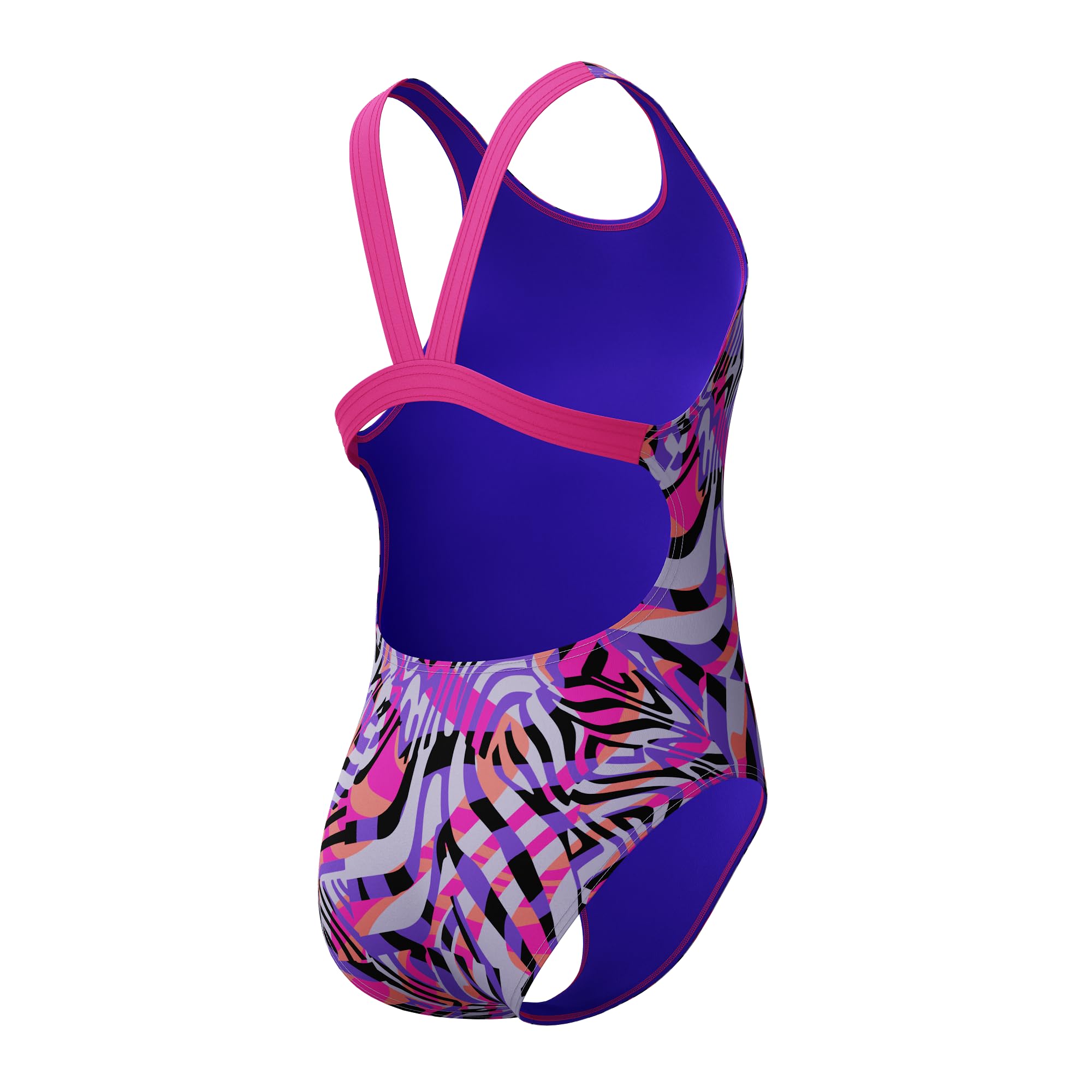 Speedo Maillot de bain à dos nageur numérique pour fille Rose
