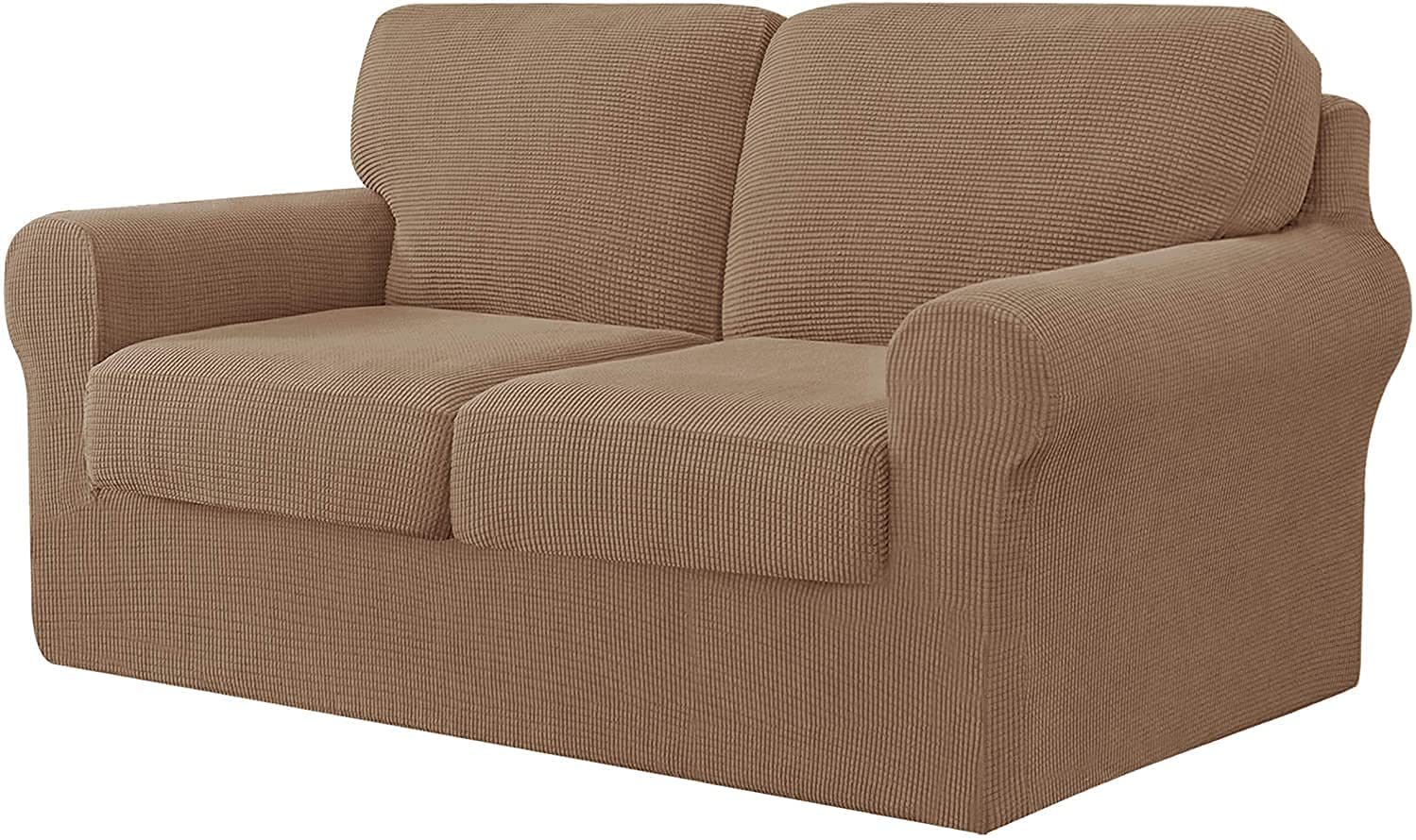 Housse de canapé élastique tissu extensible écossais 2 places de 145-178cm