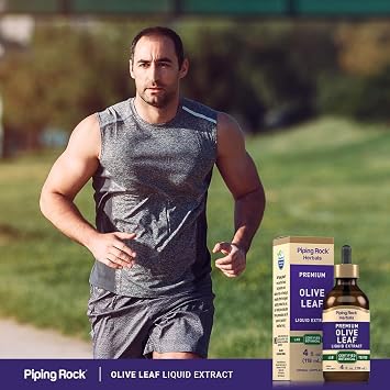 Piping Rock Olive Leaf Extract Liquid Drops | 4 Fl Oz | Alcohol Free Tincture | Herb Supplement | Olea Europaea | Vegetarian, Non-GMO, Gluten Free
