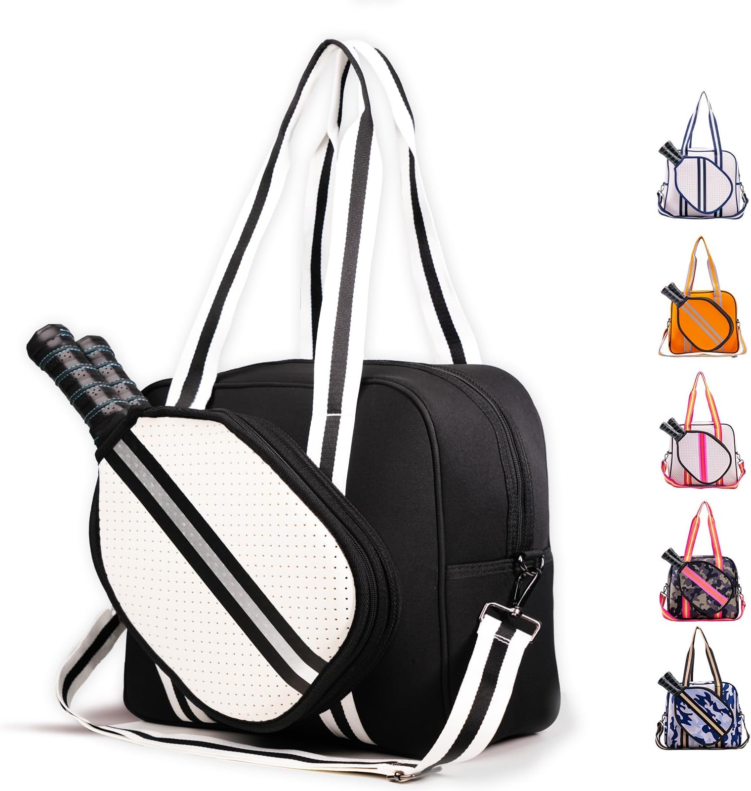 M MANUEKLEARCrossbody Sling Pickleball Bag Tote, Pickleball Bags for Women and Men, Pickleball Bags for Ladies