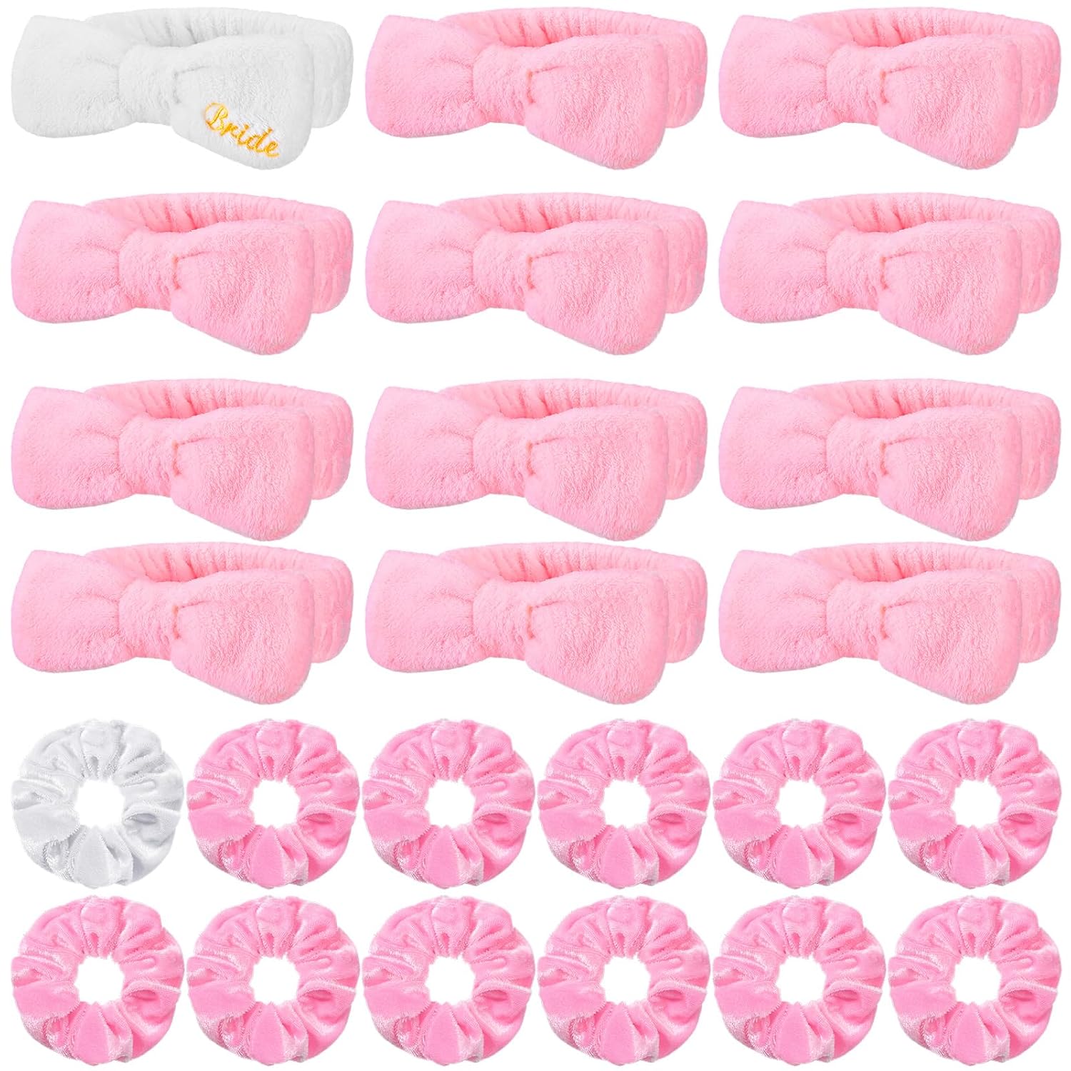 24 Pcs Bachelorette Party Favors Include 12 Bride Bridesmaid Spa Headband