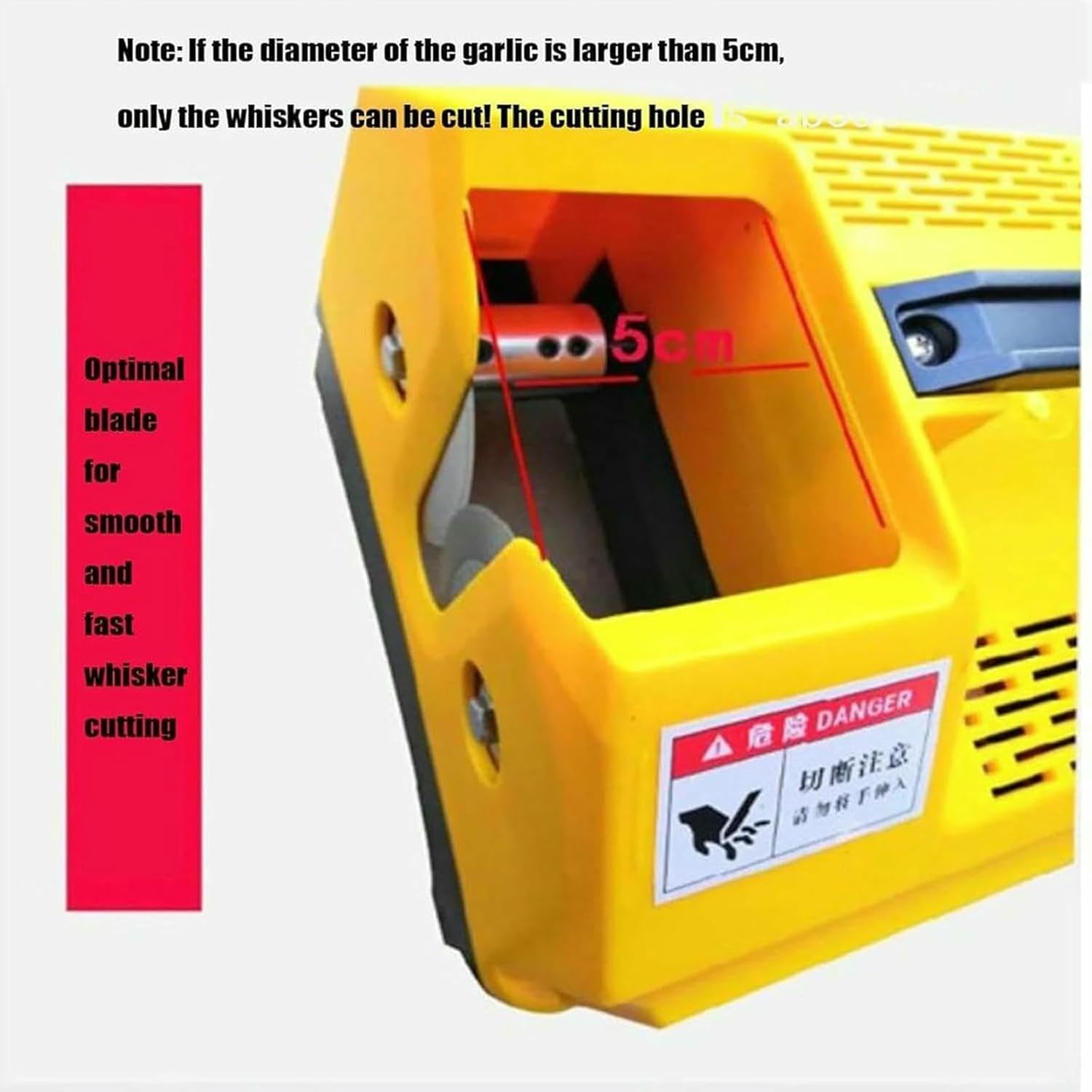 Electric Garlic Top Tails Remover Machine, Garlic Root Cutters, Bilateral Garlic Root Stem Cutters, Cut Beard and Roots, Beard Cutting Machine, 380x240x195mm