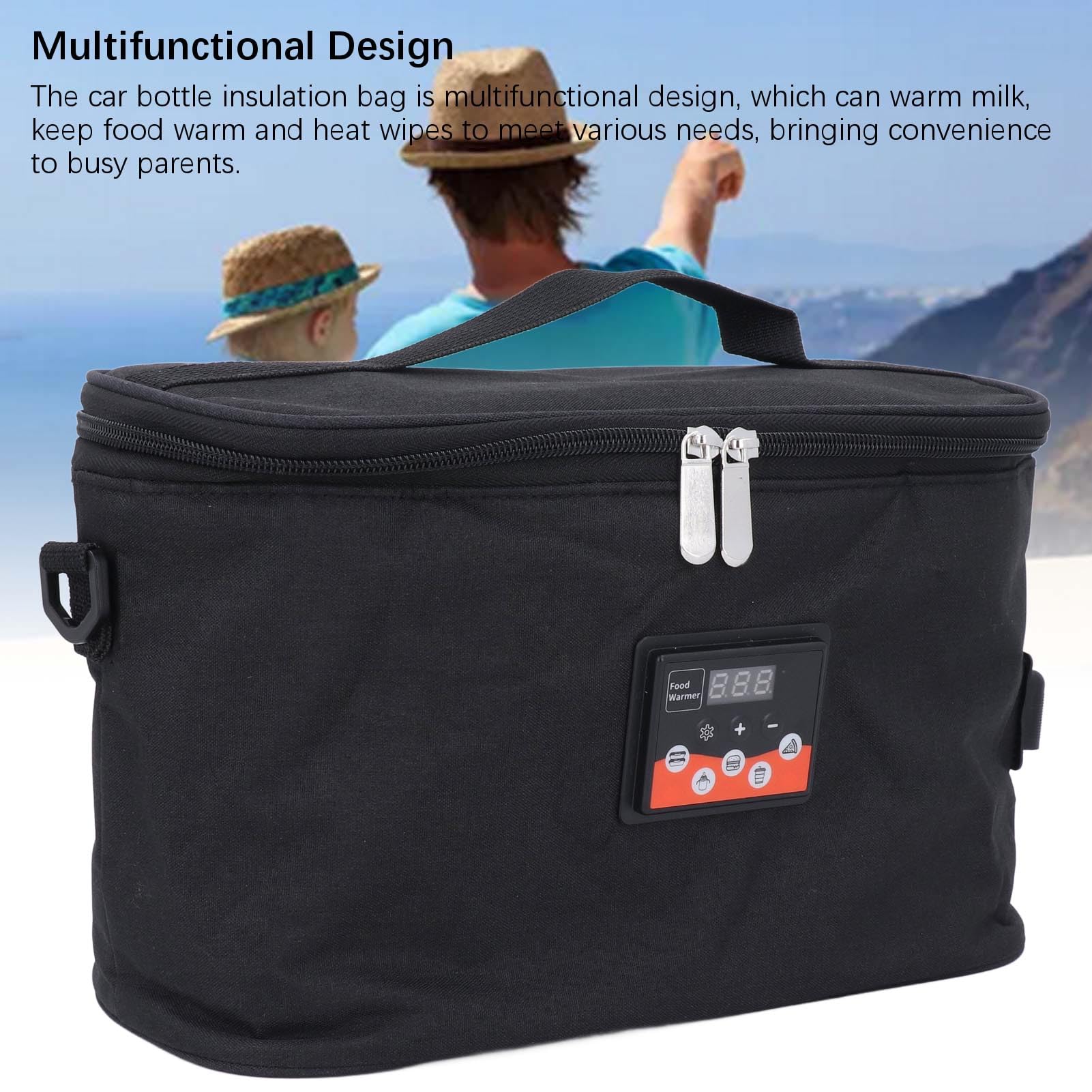 Scaldabiberon per Auto a Temperatura Regolabile, Borsa Termica Portatile Multifunzionale con Schermo Digitale, capacità 8 Litri, Borsa Isolante per Bottiglie, per Esterno, con