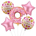 Propsicle Pink Donut Theme Foil Balloons Girl Birthday Decoration gallery image