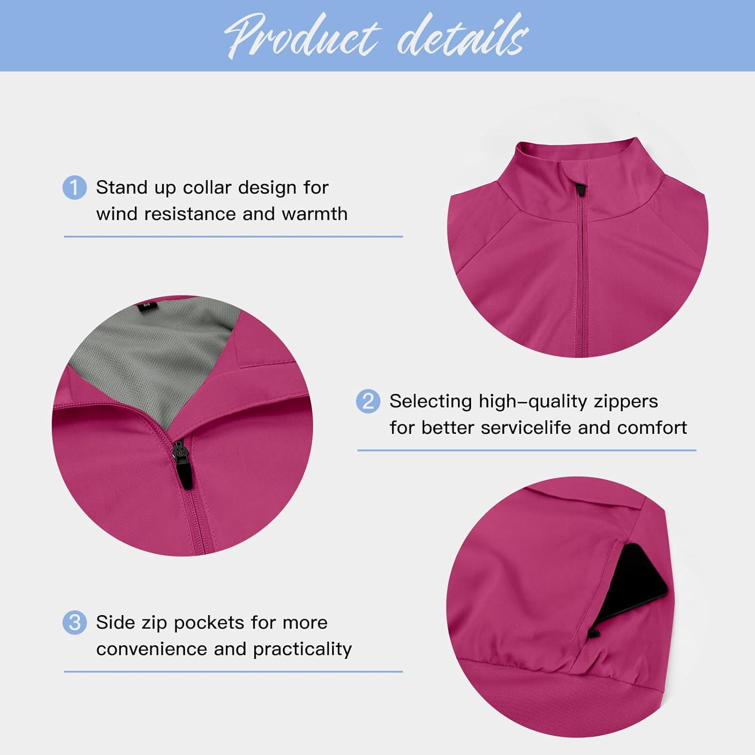 VIAOLI Scrub Jackets for Women Long Sleeve Zip Front Coat Soft Stretch Womens Scrubs Workwear Lapel Track Jacket