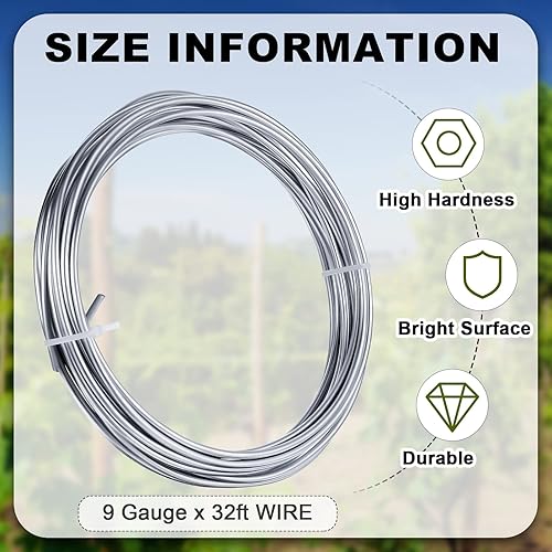 Miniatura 3 de Chumia 5 piezas de tornillo de anclaje de calibre 9 para apretar enrejado de uva de calibre 8-11 con tornillos galvanizado de alambre sólido