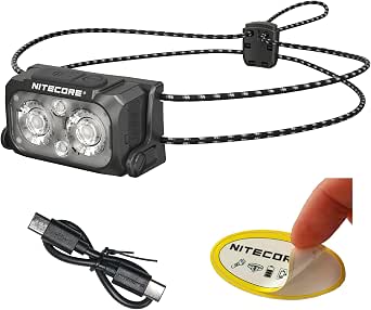 Nitecore NU25 MCT UL 400 Lumen Ultralight USB-C Rechargeable Outdoor Headlamp with Multiple Color Temperatures