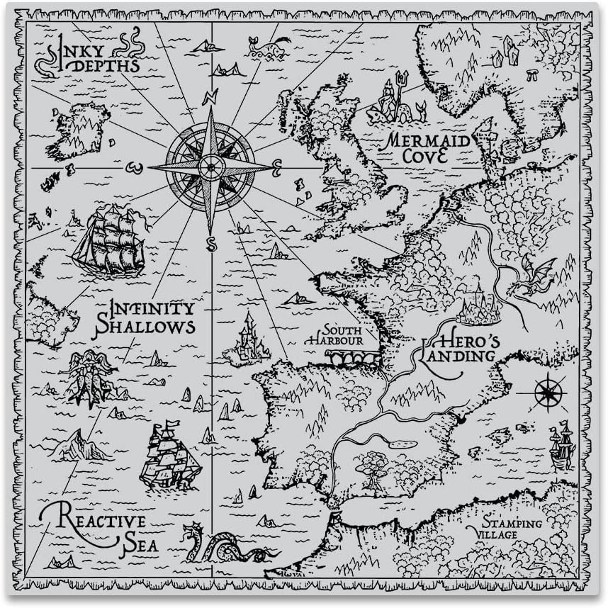 Hero Arts CG884 Bold Print, Antique Hero Map