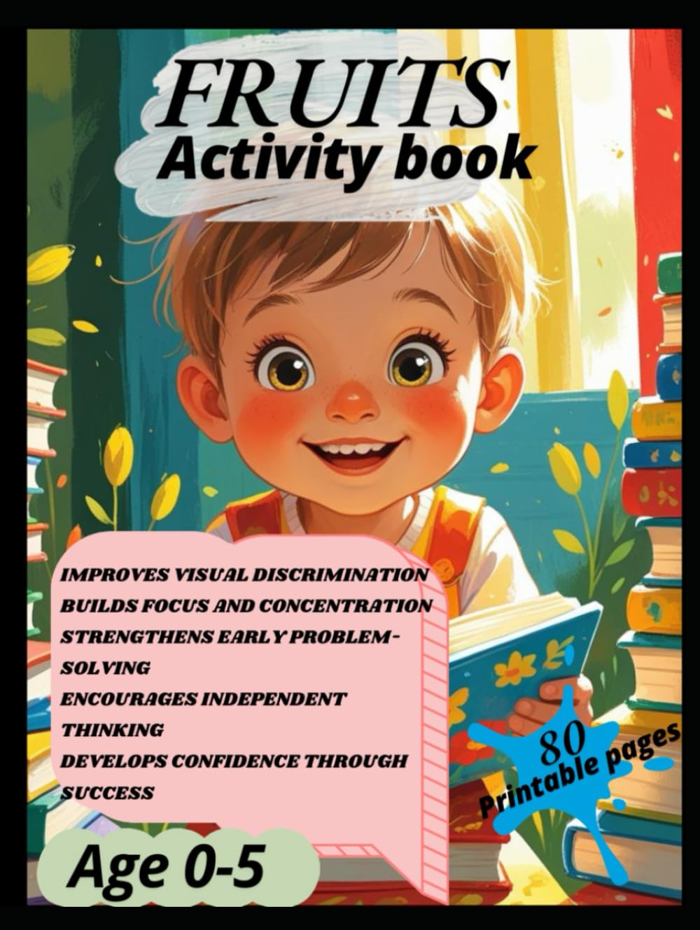 Fruits activity book for toddlers (Kids activity book)