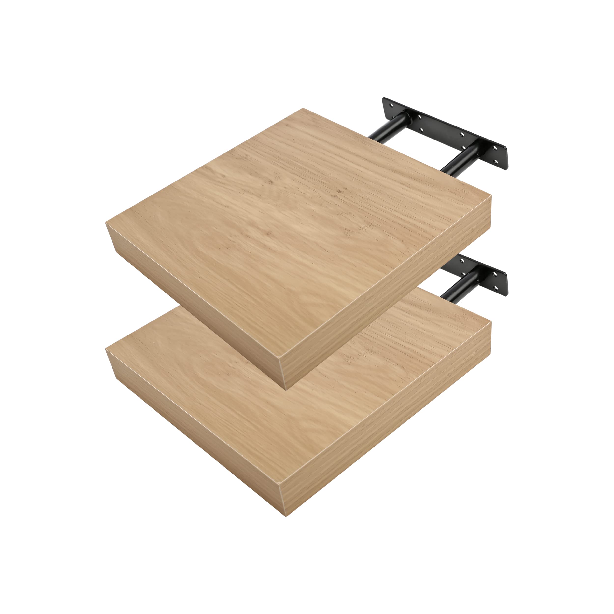 Etrexonline Estante de Pared 25x25x4cm Color Wengue, Balda Flotante Pared de Madera Fijación Invisible, Estantes de Almacenamiento Decorativos, Ideal para Salón, Habitación, Pasillo, etc.. — view 34