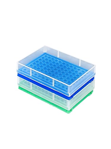 Vista 24 de Tubo de bloque de enfriamiento de aluminio Cool Rack 96 Pozos para 0.0 fl oz 0.0 fl oz 96 PCR Placa Tiras Paquete de 1