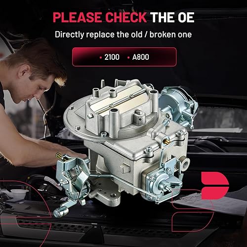 Miniatura 6 de BDFHYK Carburador de 2 barriles 2100 2150 A800 compatible con Jeep Wagoneer Mustang F100 F250 F350 compatible con Mercury Comet Engine 289 302 351