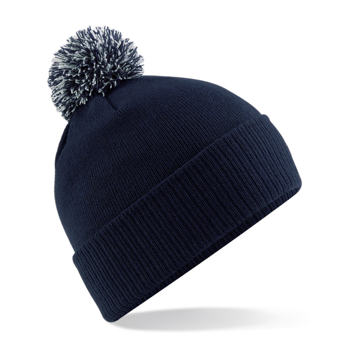 Beechfield Kids Snowstar Duo Beanie Navy/Light Grey