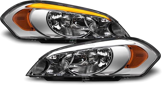 Topline Switchback Fits Strip Headlights-Chrome Clear-Lens -Lighting Technology GM2502261 25958359 TF22ISLSHC20062013 125-11072