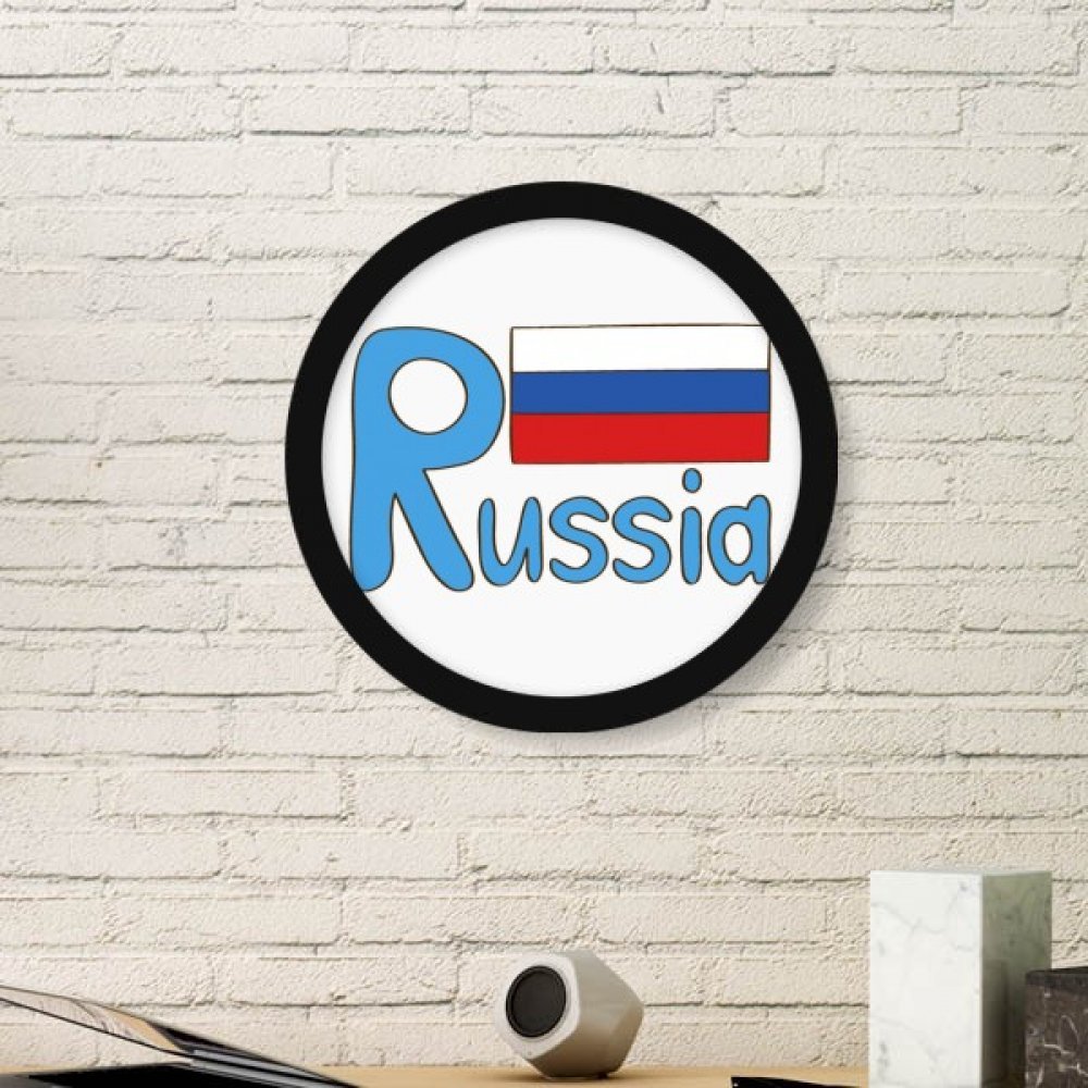 Cadre photo de table cadeau Russie en bois rond pour proche