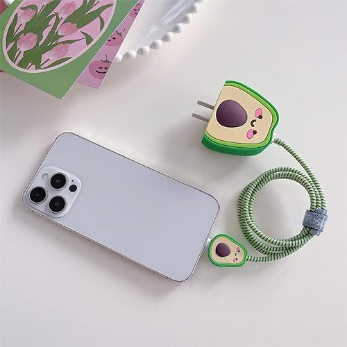 Miniatura 3 de Bonita funda protectora 3D para cargador con diseño de caricaturas, compatible con adaptador de corriente USB-C de 20 W de Apple y cable Lightning,