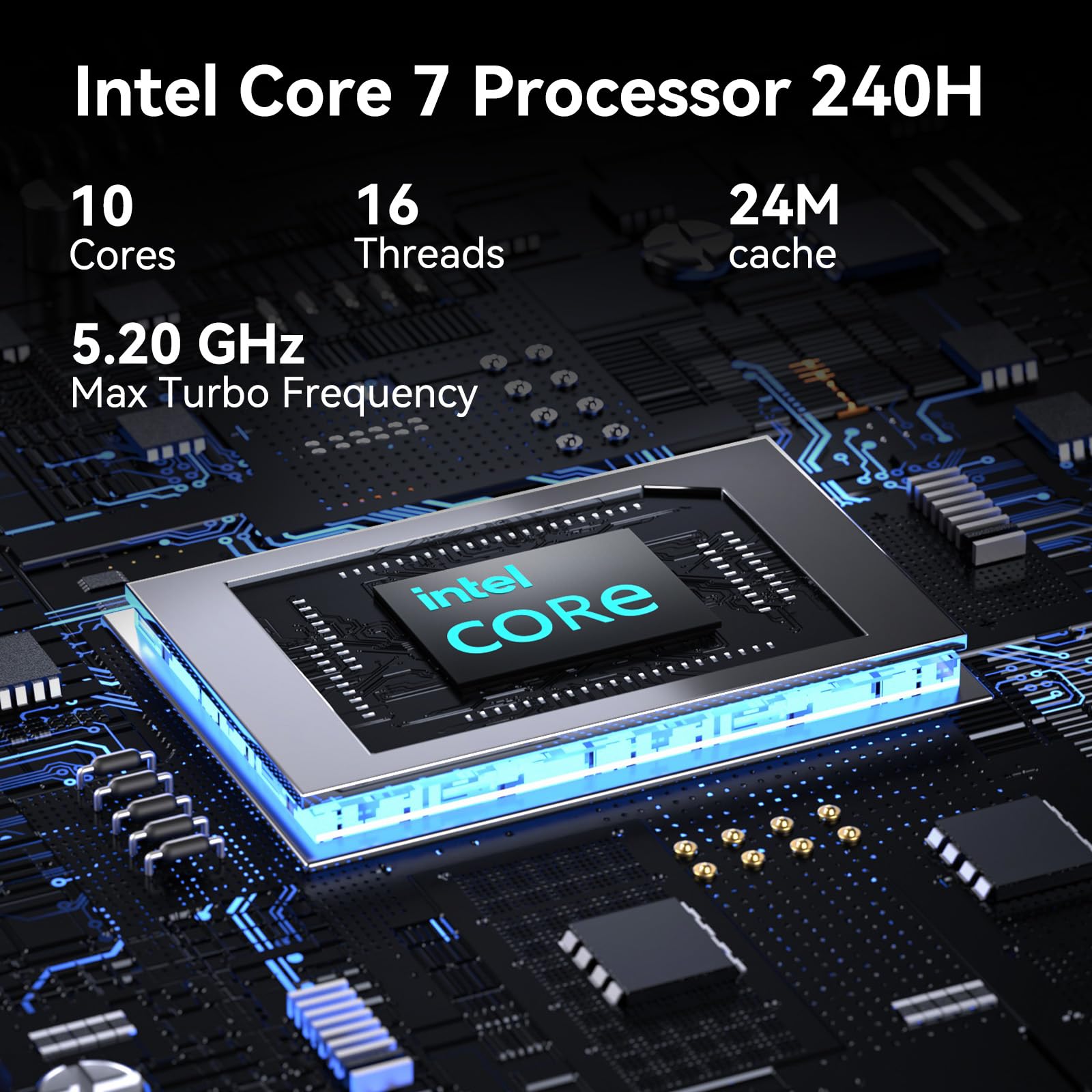 Intel NUC 15 PRO, per ASUS NUC 15 PRO Mini PC – con Core 7 240H, 32GB RAM & 1TB SSD, Win 11 Pro, Intel Wi-Fi 7 (Gig+) e BT 5.4 | PC per business per istruzione, ufficio, digital signage, POS & PMI