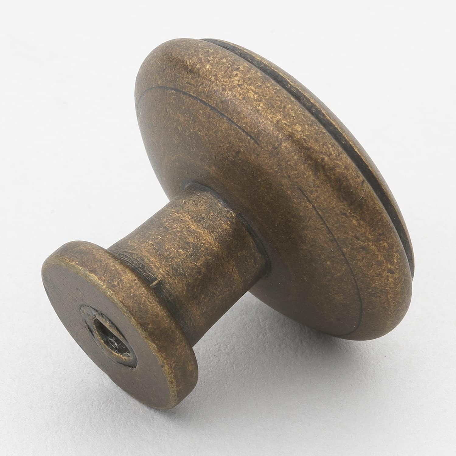 GlideRite Hardware 5096-AB inch Round Ring Cabinet Knobs 25 Pack, 1.125", Antique Brass