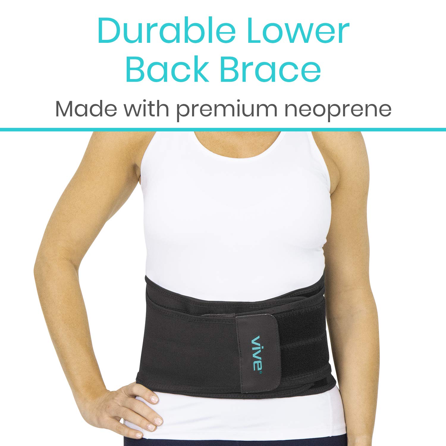Vive Lower Back Brace Support for Chronic Pain, Sciatica, Spasms