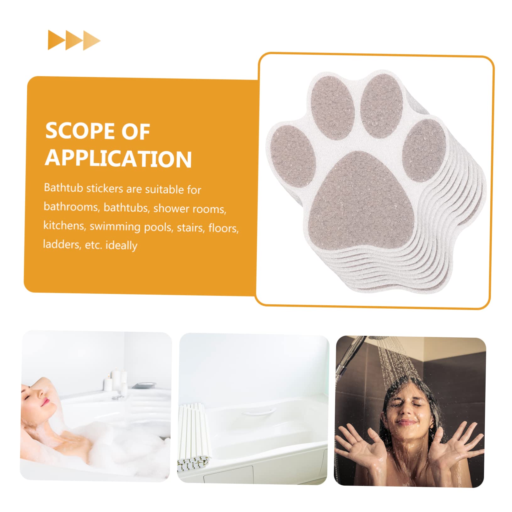 PRETYZOOM 50 Pcs Pegatinas Antideslizantes Huella Pampa Walls Huella Pegatinas Etiqueta Impermeable no Pegatinas Impermeables Ducha Pegatinas Pata Pegatinas Familiar Pedal Adhesivo